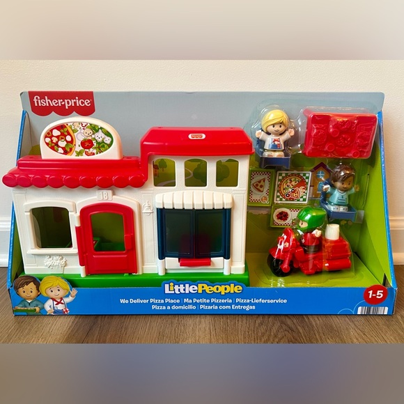 Fisher-Price Other - NEW Little People We Deliver Pizza Place Toy Restaurant Playset